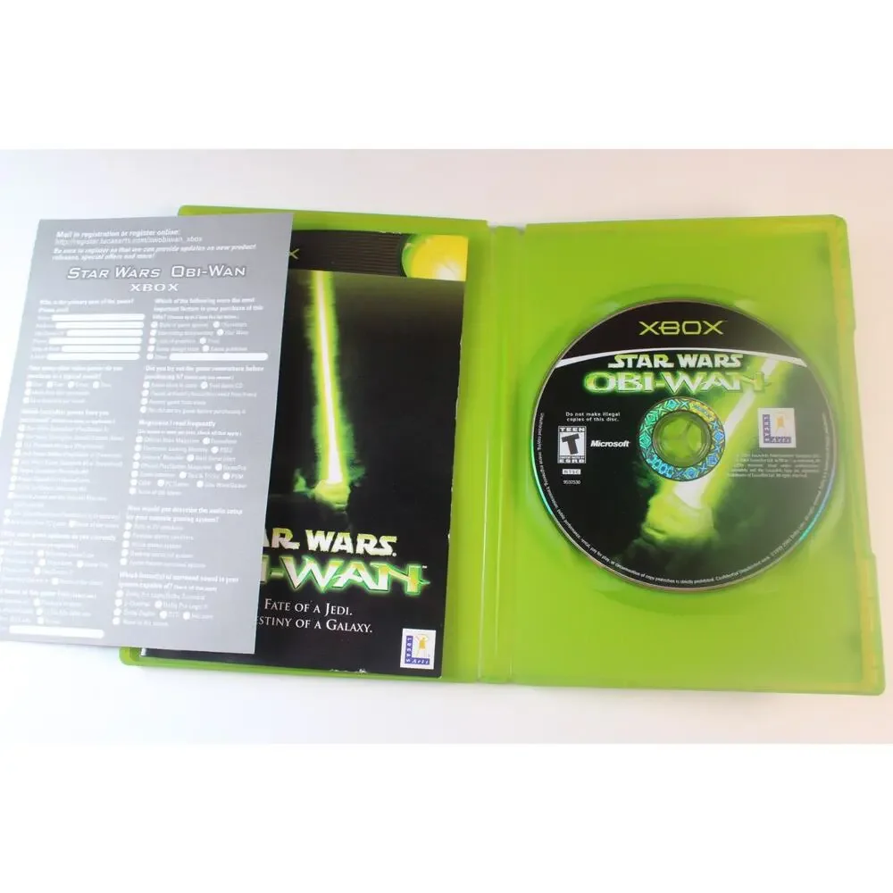 Star Wars Obi Wan (Microsoft Xbox, 2001) CIB Complete With Manual Tested